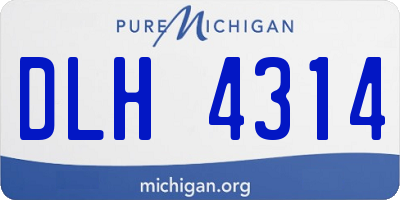 MI license plate DLH4314