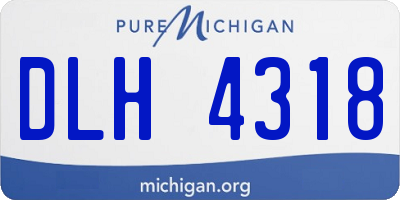 MI license plate DLH4318