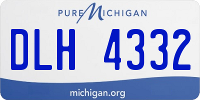MI license plate DLH4332