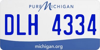 MI license plate DLH4334