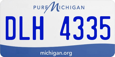 MI license plate DLH4335