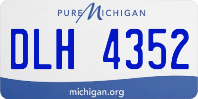 MI license plate DLH4352