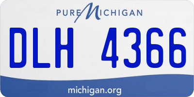 MI license plate DLH4366