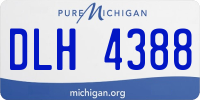 MI license plate DLH4388