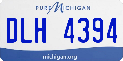 MI license plate DLH4394