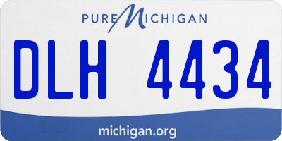 MI license plate DLH4434