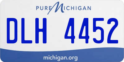 MI license plate DLH4452