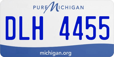 MI license plate DLH4455