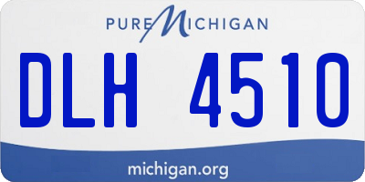 MI license plate DLH4510