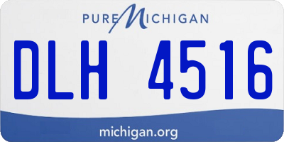 MI license plate DLH4516