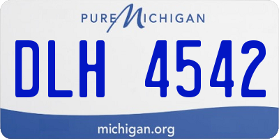 MI license plate DLH4542