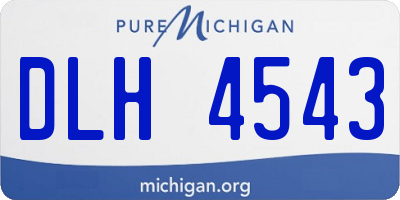 MI license plate DLH4543