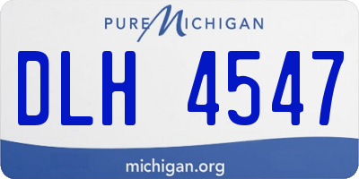 MI license plate DLH4547