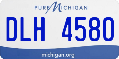 MI license plate DLH4580