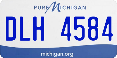 MI license plate DLH4584