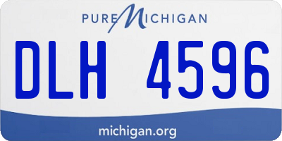 MI license plate DLH4596