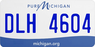 MI license plate DLH4604