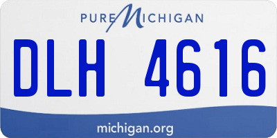 MI license plate DLH4616