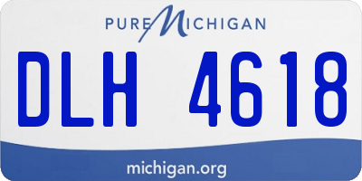 MI license plate DLH4618
