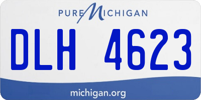 MI license plate DLH4623