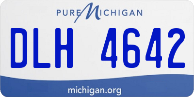 MI license plate DLH4642