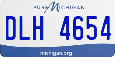 MI license plate DLH4654