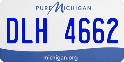 MI license plate DLH4662