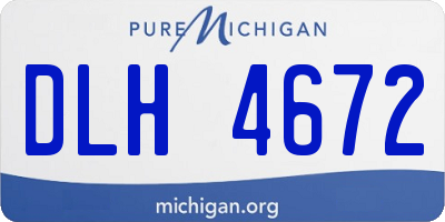 MI license plate DLH4672