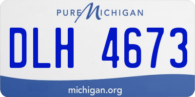 MI license plate DLH4673