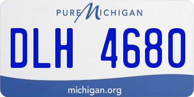 MI license plate DLH4680