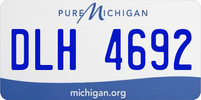 MI license plate DLH4692