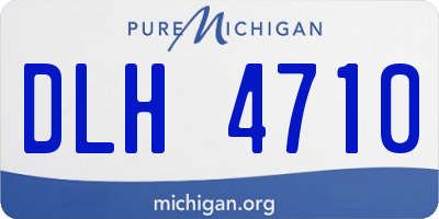 MI license plate DLH4710