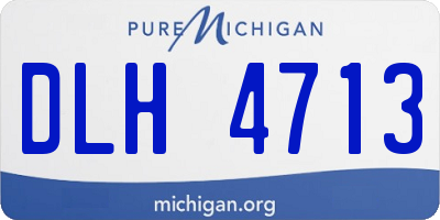 MI license plate DLH4713