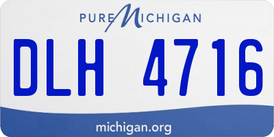 MI license plate DLH4716