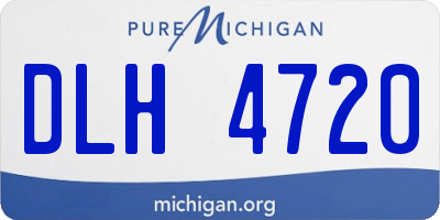 MI license plate DLH4720