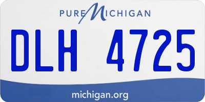MI license plate DLH4725