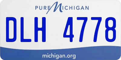 MI license plate DLH4778