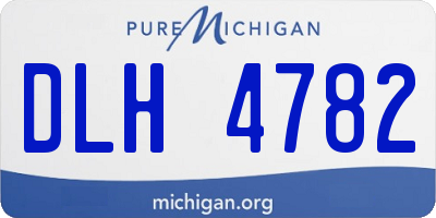 MI license plate DLH4782