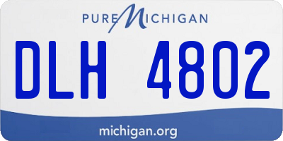 MI license plate DLH4802