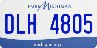 MI license plate DLH4805