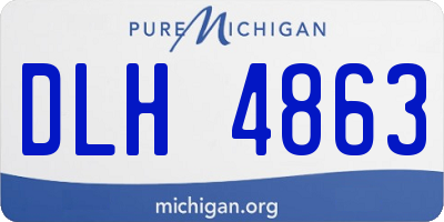 MI license plate DLH4863