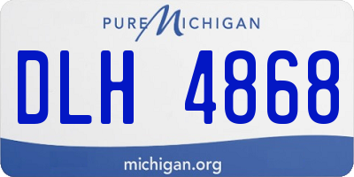 MI license plate DLH4868