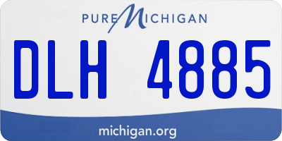 MI license plate DLH4885