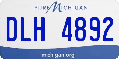 MI license plate DLH4892