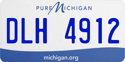 MI license plate DLH4912