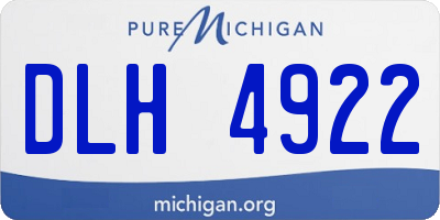 MI license plate DLH4922