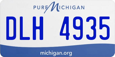 MI license plate DLH4935