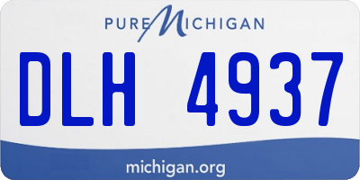 MI license plate DLH4937