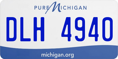 MI license plate DLH4940