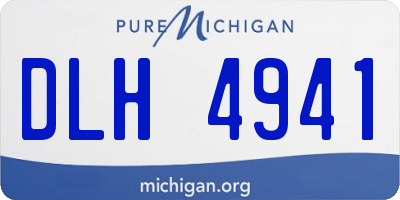 MI license plate DLH4941